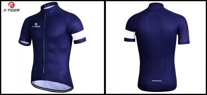 X-TIGER Men Cycling Jersey Breathable MTB Road Bike Coat Short Sleeves Bike Clothing Cycling Jacket Ciclismo Bicycle Shirts