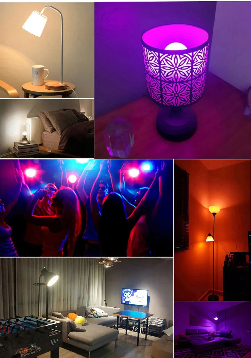 Tuya WiFi Bluetooth E27 Smart Bulb RGBCW 100-240V 15W LED Lamp E27 Light Bulbs App Voice Control Support Alexa Google Home Alice