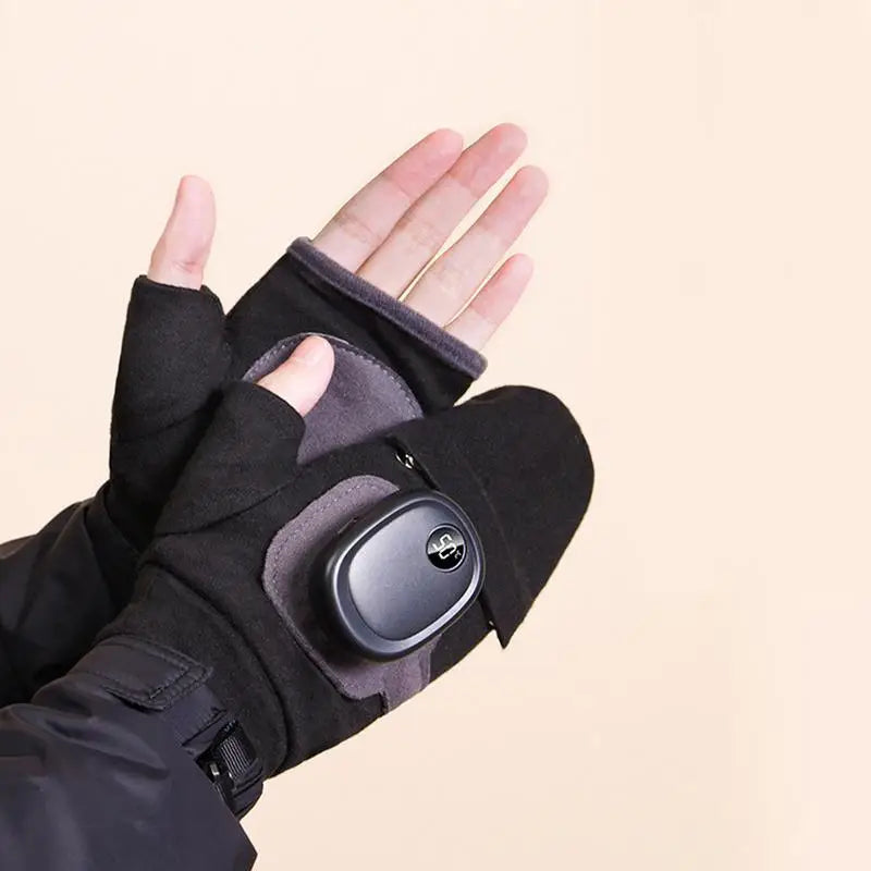 Heated Gloves For Men Men Women USB Fingerless Winter Heated Gloves USB Hand Warmer Gloves For Typing Cycling Skiing With 3