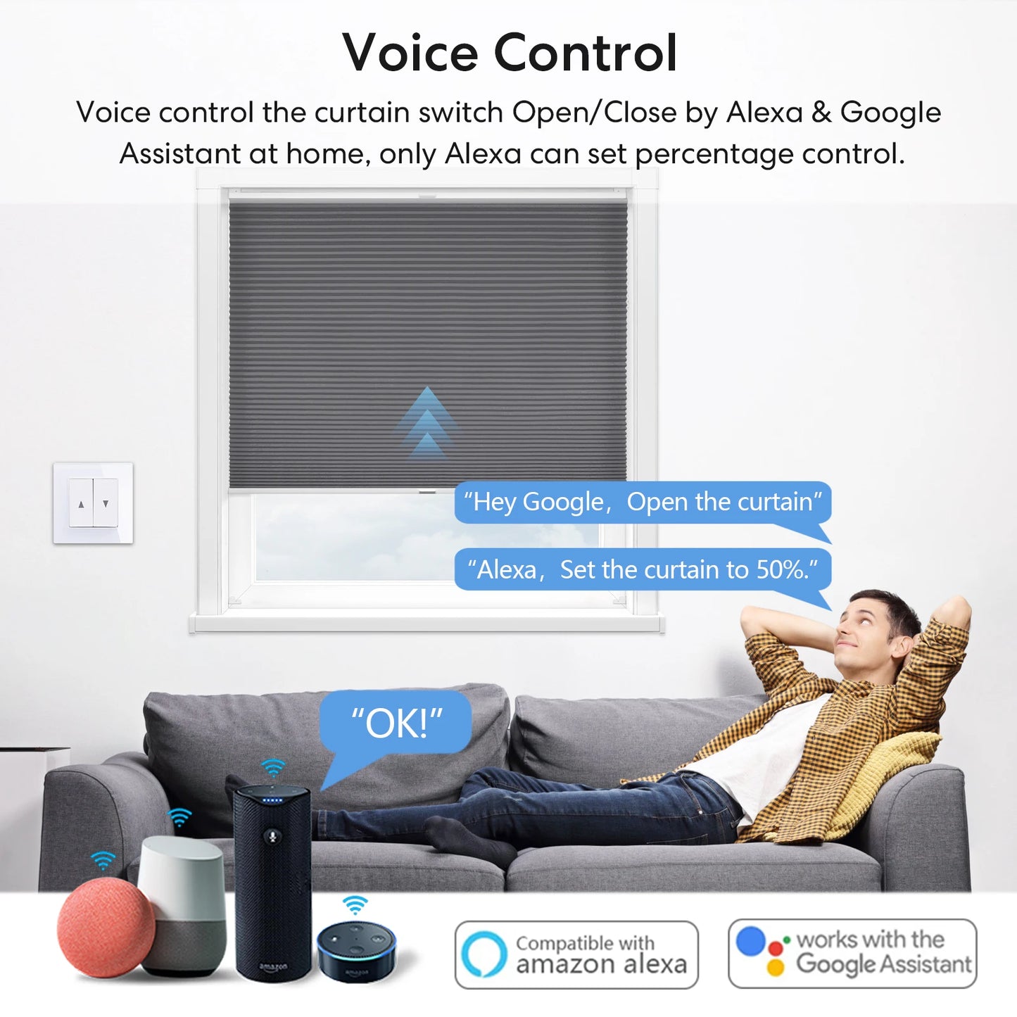 LoraTap Tuya Smart Life Roller Shutter Blinds Switch Relay Module Percentage Timer Remote Control Google Assistant Alexa