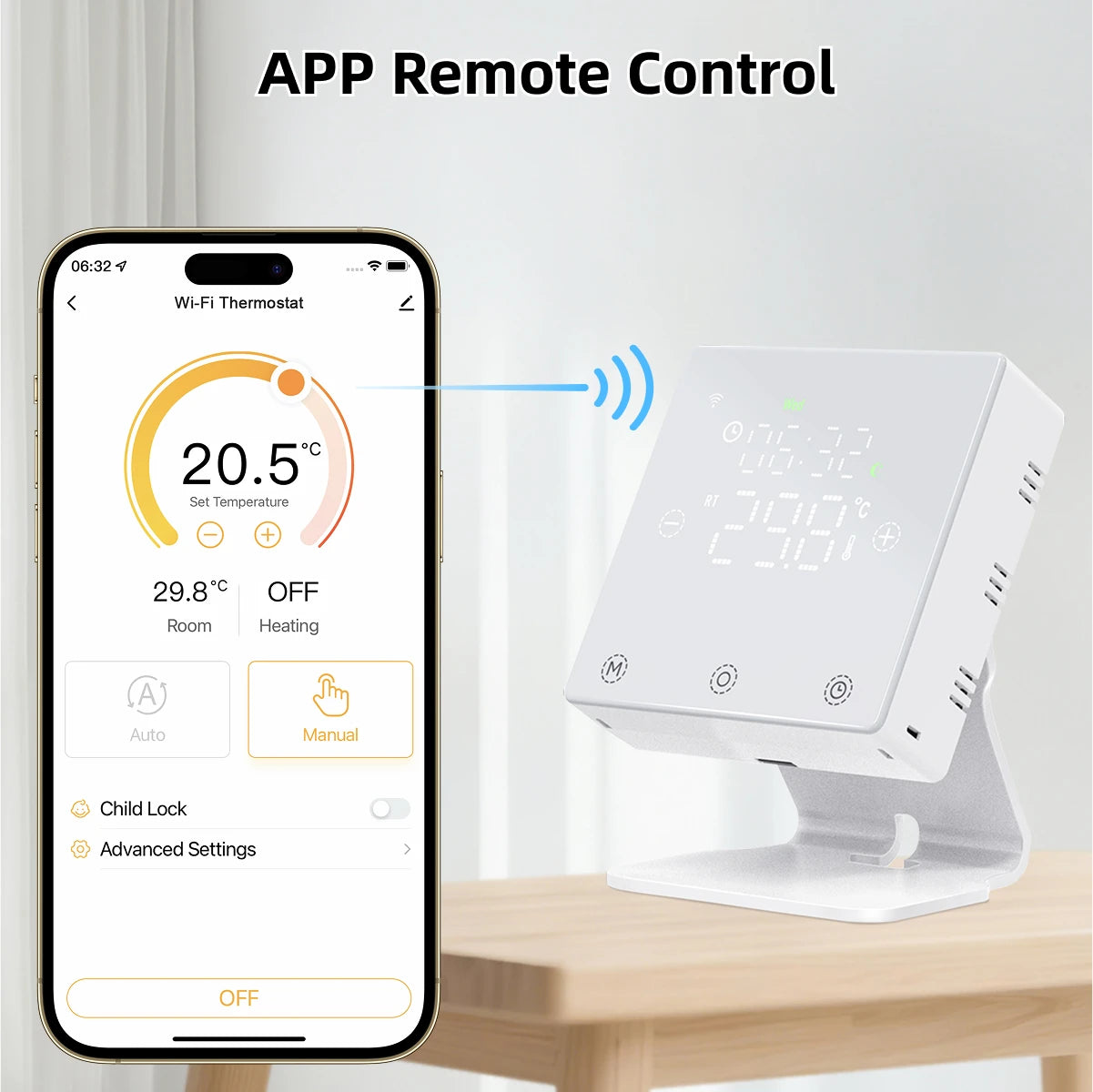 Smart Home Thermostat WiFi Heating Water/Gas Boiler Tuya RF433 Wireless Battery Powered Temperature Controller Alexa Google Home