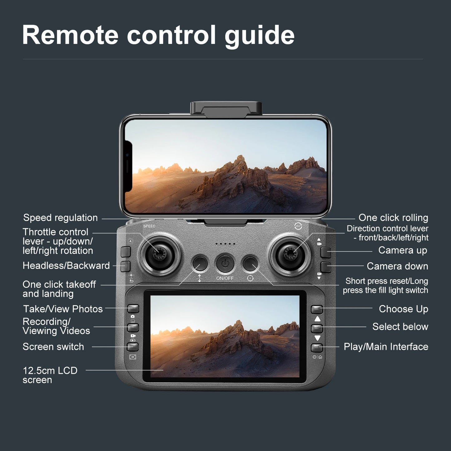 E88GT Drone 8K Professional HD 360° Dual Camera 12.5cm Screen Remote Control Brushless Motors Obstacle Avoidance Quadcopte 2025