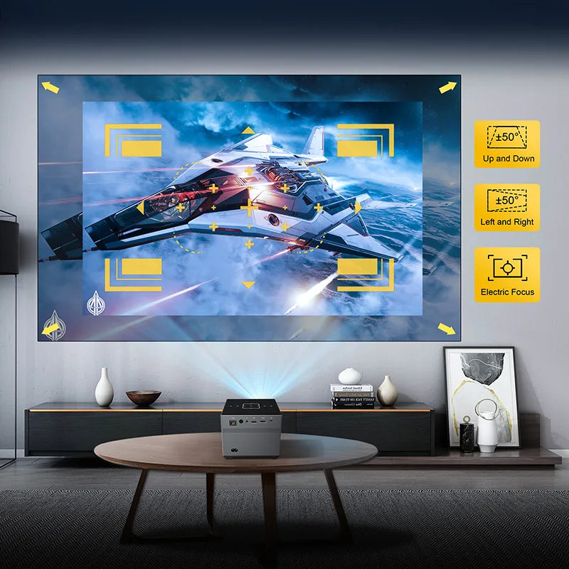 XNANO 300ANSI Projector 8K/4k WiFi 5G Voice Remote Portable Smart Movie Projector with LED Lighting BT5.0 Bulit-in More App