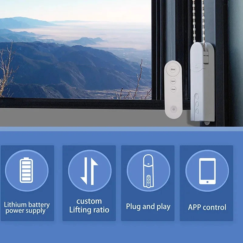 Tuya Smart Blind Motor Wifi Automatic Electric Roller Shutter Shadows App Control Lifting Curtain Opening Closing Driver