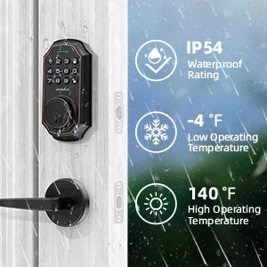 Arpha Smart Lock D180 100 Entry Codes 16 Anti Peeping Password Electronic Keypad Deadbolt Electronic Door Lock Low Battery Alarm
