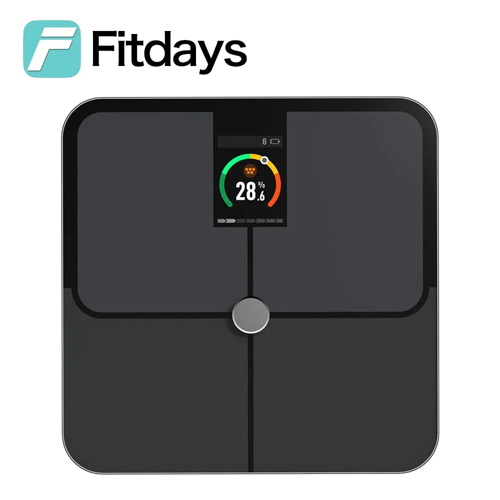 Fitdays Home Smart Bioimpedance Scale 8 Electrode Body Fat Scale Weight Balance Scale Smart Body Composition Scale