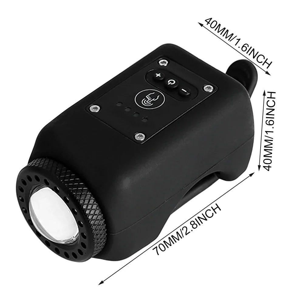 Mountain Bike Electronic Horns Bell With LED Light Rechargeable High Brightness LED Handlebar Lamp For Children's Bike