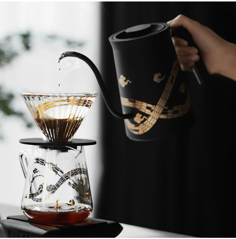 MHW-3BOMBER 220V Electric Kettle Gooseneck Pour Over Kettle Coffee Pot Precise Control Heating Water Boiler Barista Tool