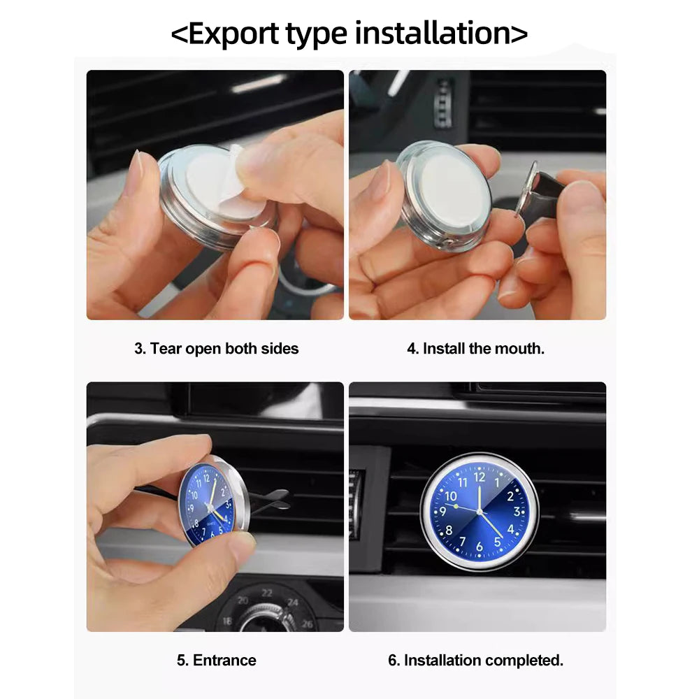 40Mm Luminous Car Clock Waterproof Mini Electronic Clock Quartz Watch Bicycle Motorcycle Watch Auto Dashboard Clock In Car