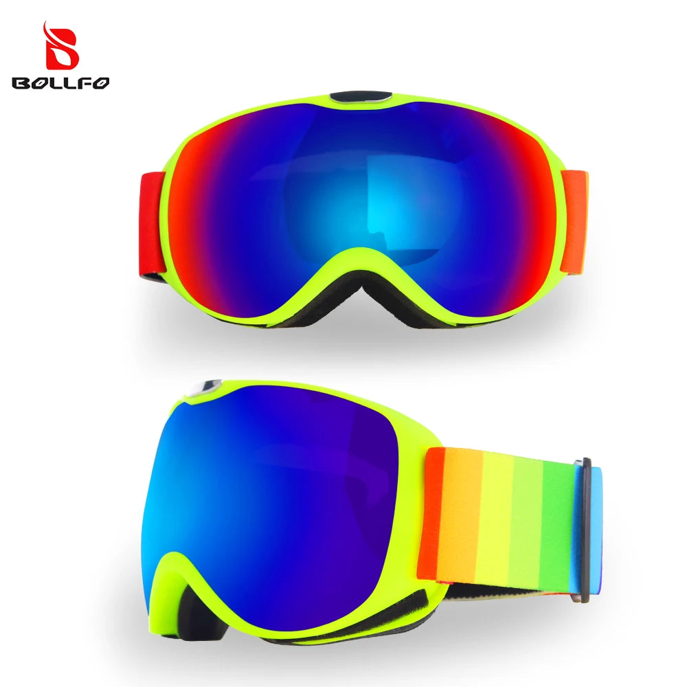 Kids Ski Goggles for Age 4-14 Anti-fog Double Layer UV400 Snow Eyewear Outdoor Sports Winter Snowboard Children Skiing Glasses
