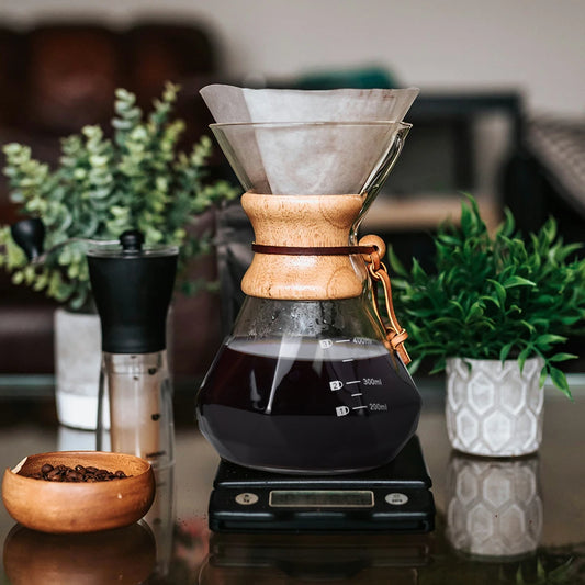 Glass Coffee Pot Drip Brewing Chemex Cafetera 400M/600ML Hand Brewed Coffee Filter Cup Pour Over Coffee Maker For Home Office
