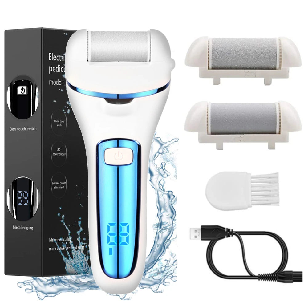 Portable Electric Foot Heel Care Tool Pedicure tool Pedicure Feet Heels Skin Remover Cuticle File Set USB Pedicure For Men Women