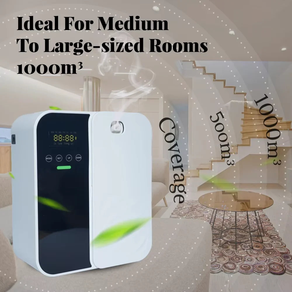 Hotel Aroma Diffuser Machine Wall Mounted Room Fragrance Diffuser Bluetooth Electric Smell Distributor Electric Smell for HomeElectric DiffusersGoWisse.com