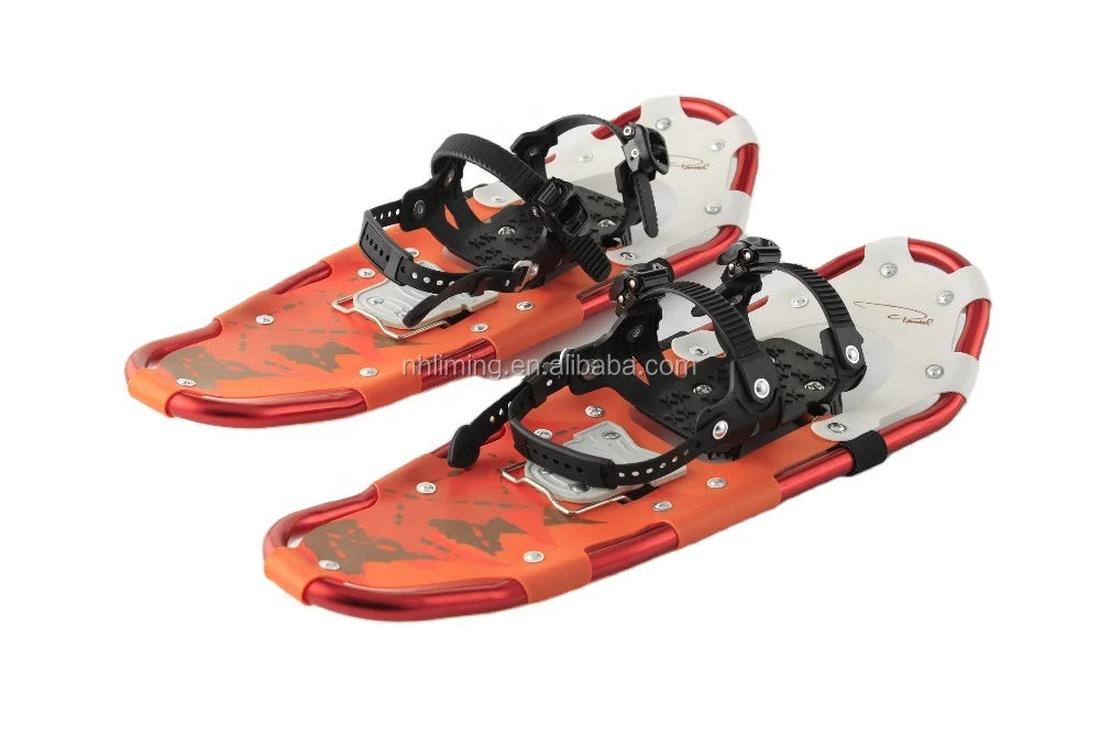 High Quality Adult Shoes Aluminum Hiking Snowshoes With Vertical Pipes Adjustable Skiing Snowshoes