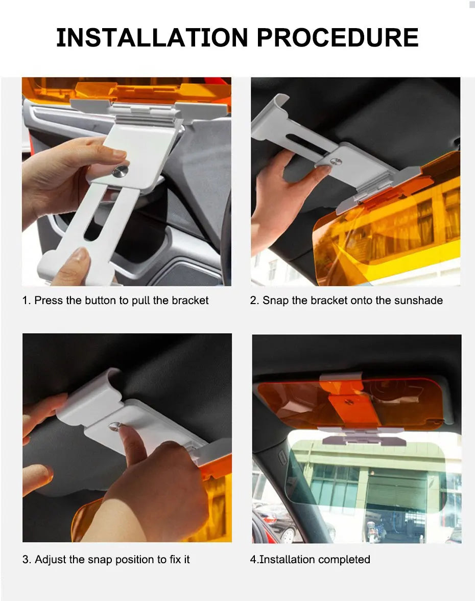SEAMETAL Car Sun Visor HD View Day and Night Car Anti-glare Sun Visor Sun UV Blocked Clearly View Safety Driving Accessories