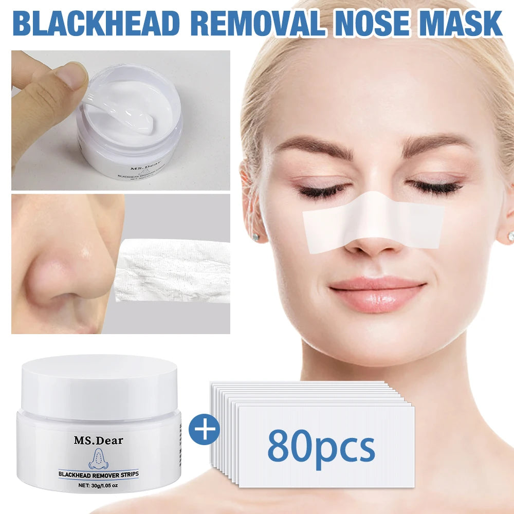 Nose Blackhead Remover Cream Pore Strip Tearing Mask Peeling Acne Cleaner Nasal Patch Black Dots Deep Deaning Skin Care Makeup