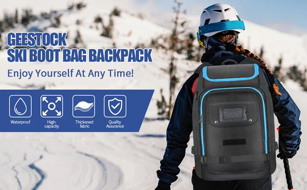 Ski Boots Bag Outdoor Skiing Capacity Large Backpack Unisex Dry Wet Separation Waterproof Storage Helmets Boot Gloves Snowboard