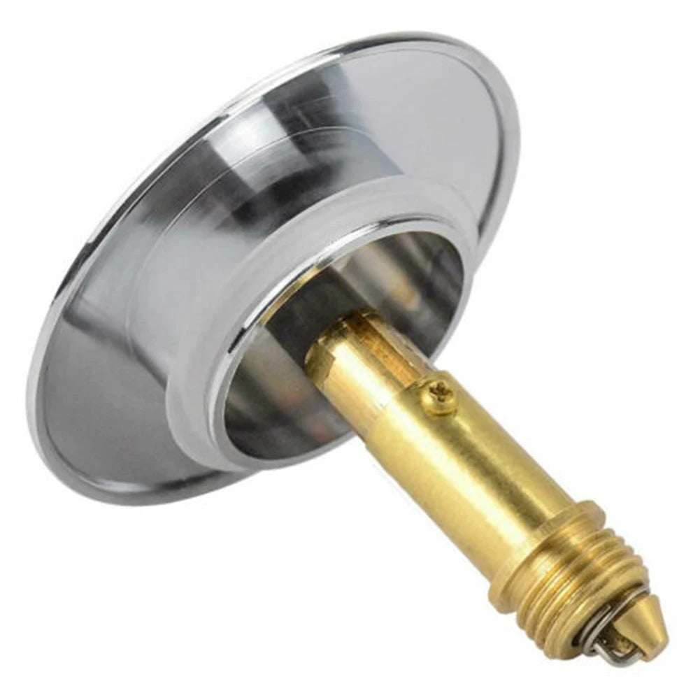 Brass Chrome Pop Up Basin Waste Drain Filter Bathroom Sink Push Button Click Clack Plug Hair Catcher Bathtub Drain Stopper