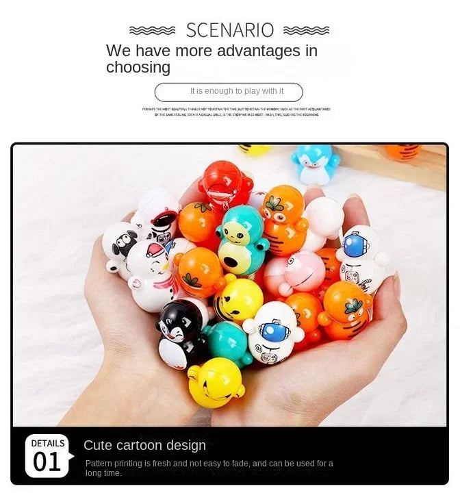 20pcs 3x3.6cm Mini Tumbler Toys,Mini Animal Toy Party Favors Toy for Kids Birthday Party Toys Self-righting Doll Bulk Toys