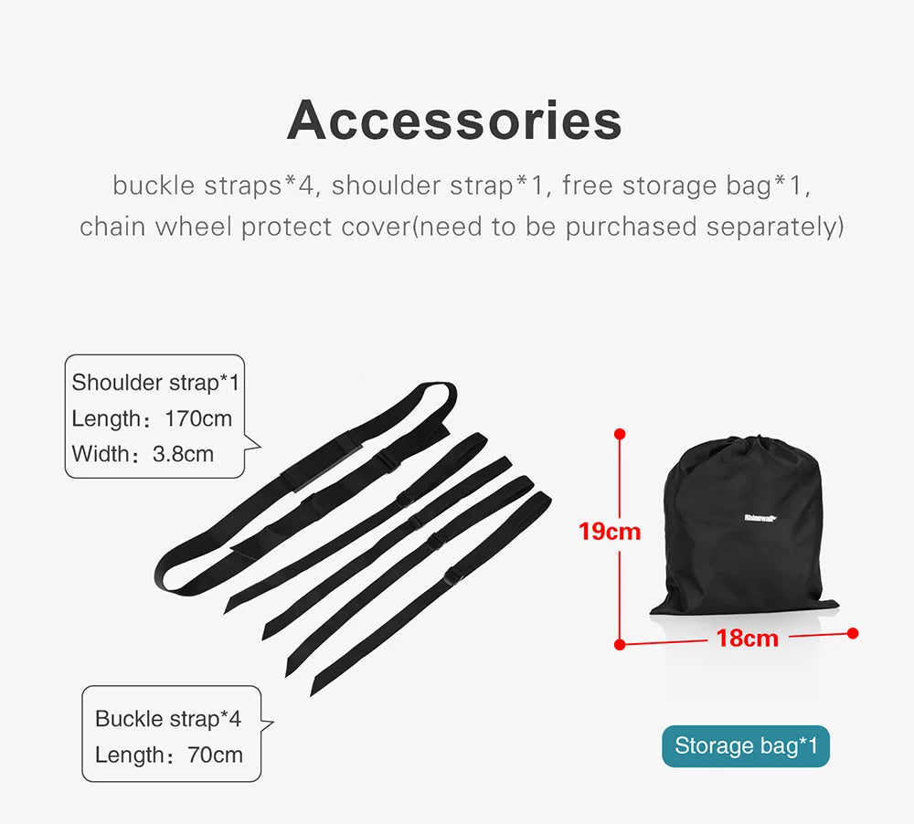 Rhinowalk Road Bicycle Storage Bag Cover Portable Fits 27.5" And below MTB/700C Road Bike Light Bike Travel Carry Shoulder Bag