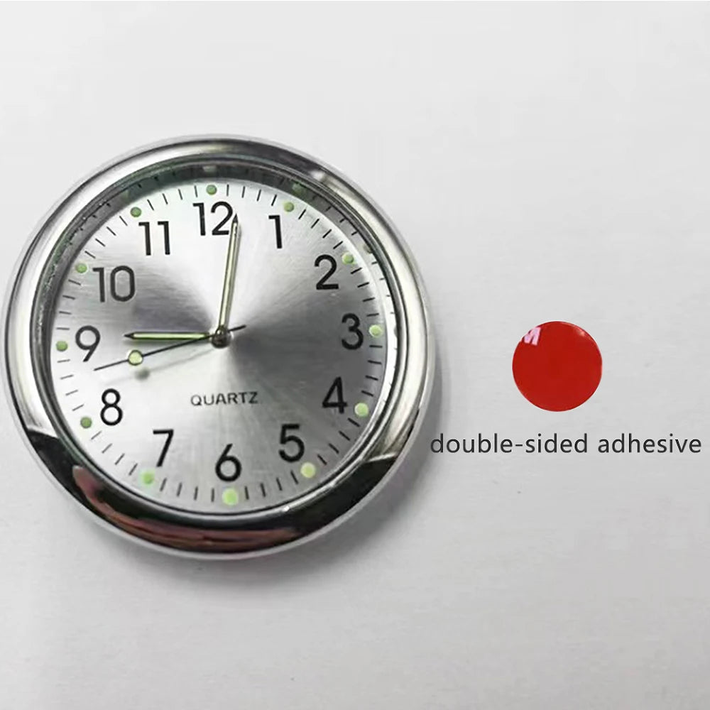 40Mm Luminous Car Clock Waterproof Mini Electronic Clock Quartz Watch Bicycle Motorcycle Watch Auto Dashboard Clock In Car