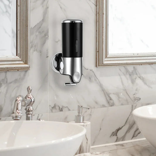 Bathroom Soap Dispenser Press Hand Sanitizer Holder Wall Mount Soap Shampoo Head Shower Liquid Dispenser Bathroom Accessories