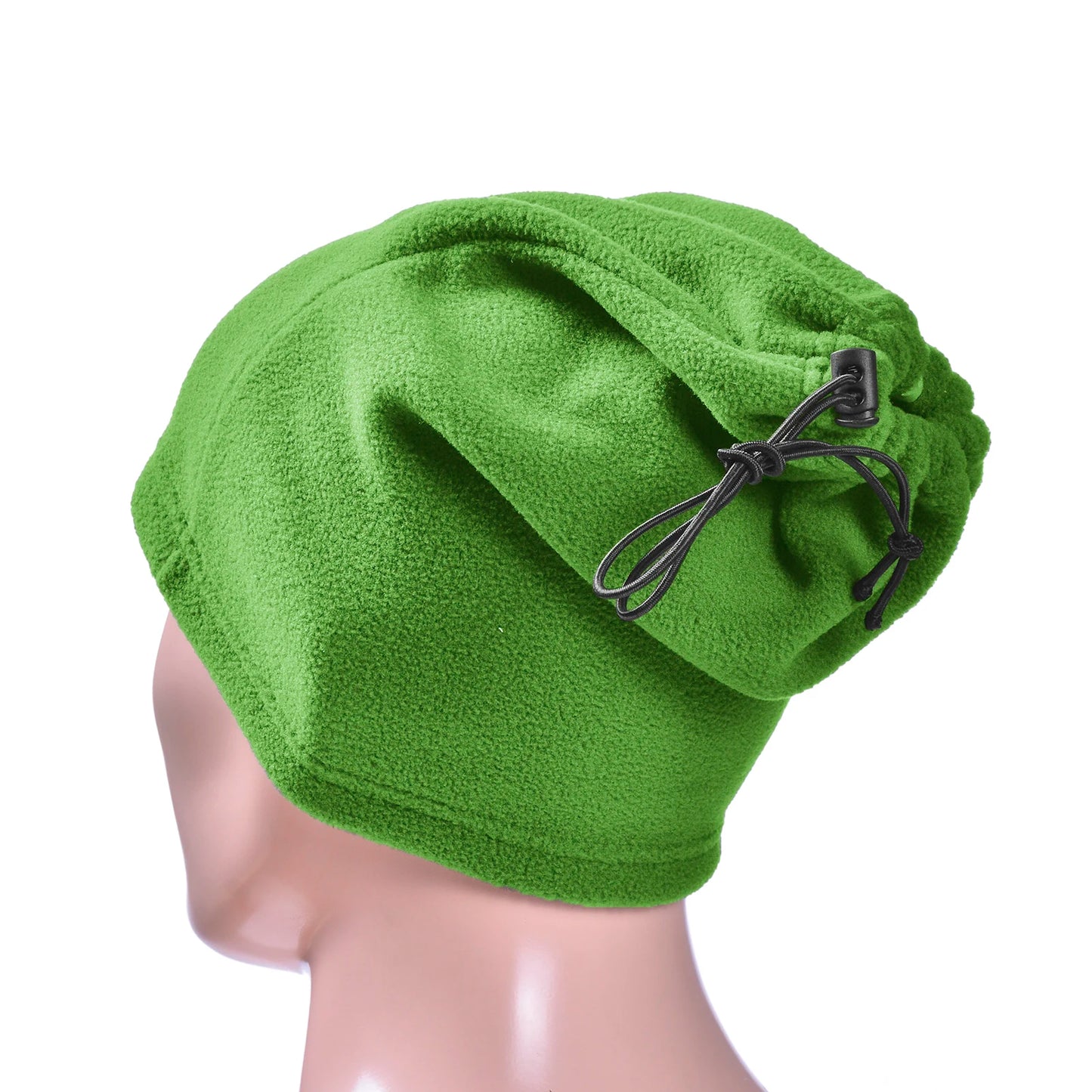 Winter Fleece Neck Warmer Reflective Neck Gaiter with Adjustable Drawstring Skiing Windproof Ski Neck Gaiter for Skiing Hiking