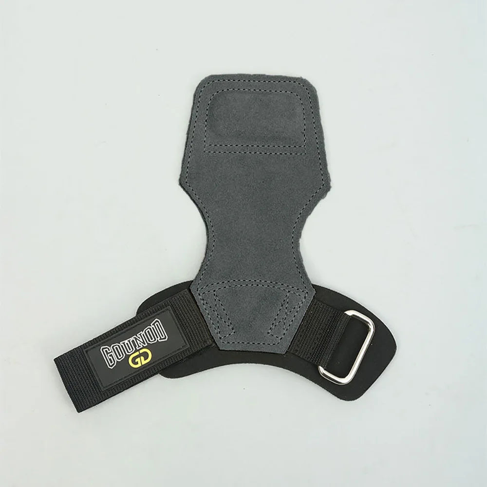 Wrist Straps for Weightlifting Double Layers Cow Leather Gloves Women Men Deadlift Maximum Grip Support Bench Press Pull-up F18