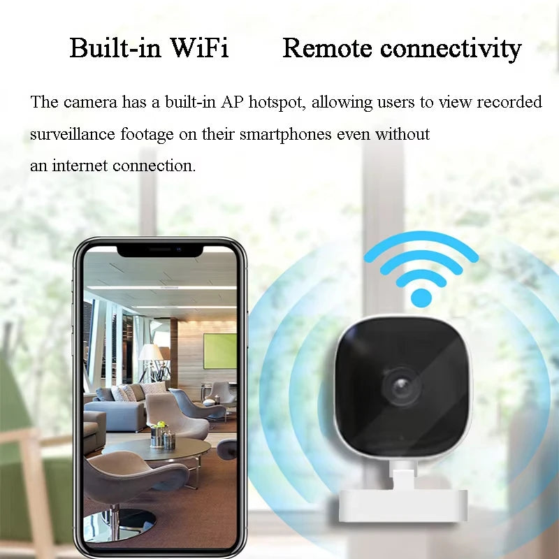 New 4K Mini Security Camera WiFi Monitor IP65 Waterproof Full Color Night Vision Motion Detect Surveillance With 2 Way Audio