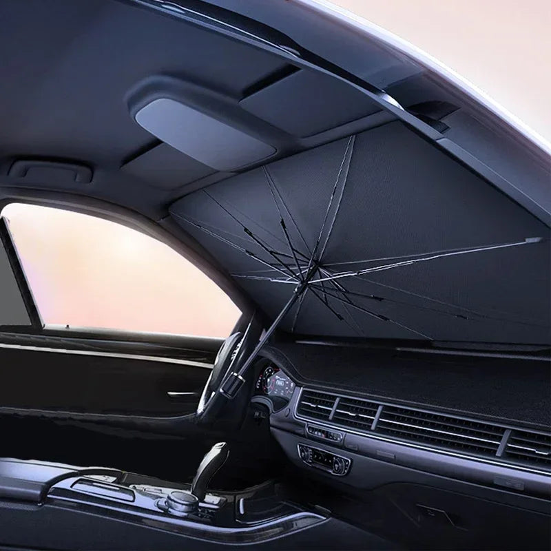 Automobile Windshield Sunshade Upgraded V-Design Car Sun Umbrella Innovative Telescopic Sun Visor For Heat Insulation Shade Prot