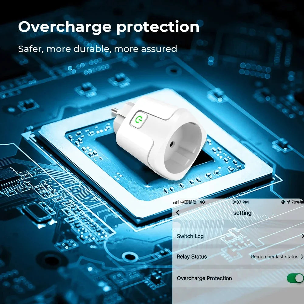 ZigBee 3.0 WiFi Smart Plug EU 16A/20A Power Monitor Socket Smart Life APP Remote Control Timer Voice Control Alexa Google Home
