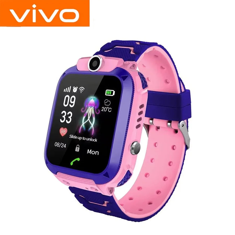 VIVO Kids 4G Smart Watch Sim Card Call Child SmartWatch SOS GPS Location Tracker Camera Waterproof Watch Gift For Ios Android