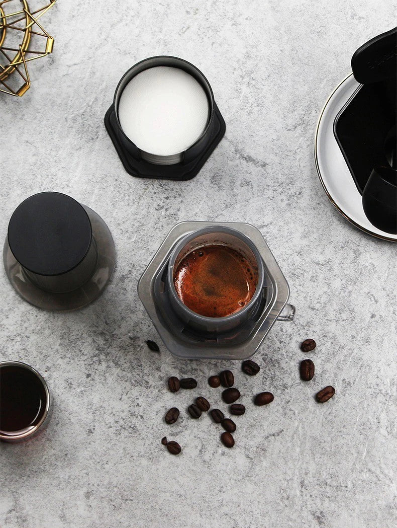Espresso Coffee Maker Portable French Aero Press barista tools Coffee Pot Air Press Drip Coffee Machine Filters Paper 64mm350pcs