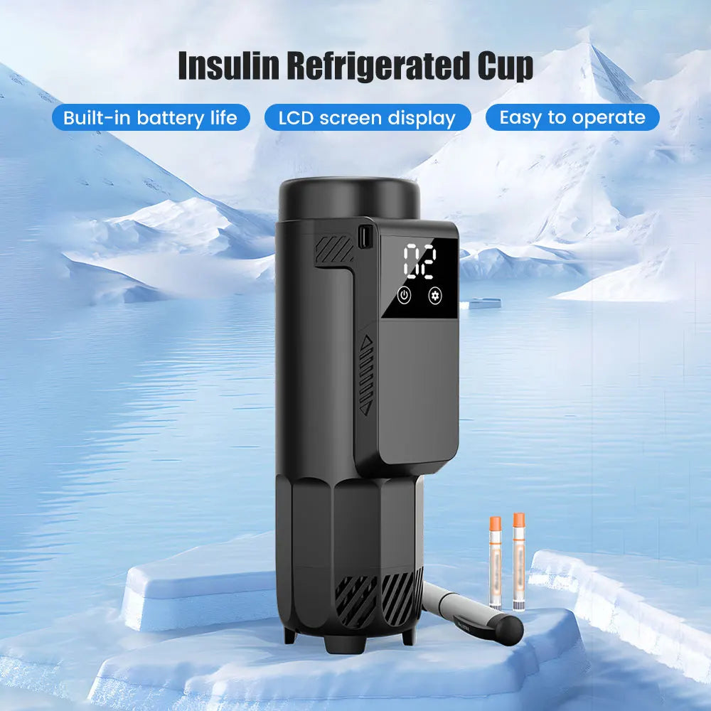 Mini Portable Refrigerator Insulin Pen Refrigerated Cup Diabetic Insulated Medicine Travel Cooler Car Refrigerator Health Care