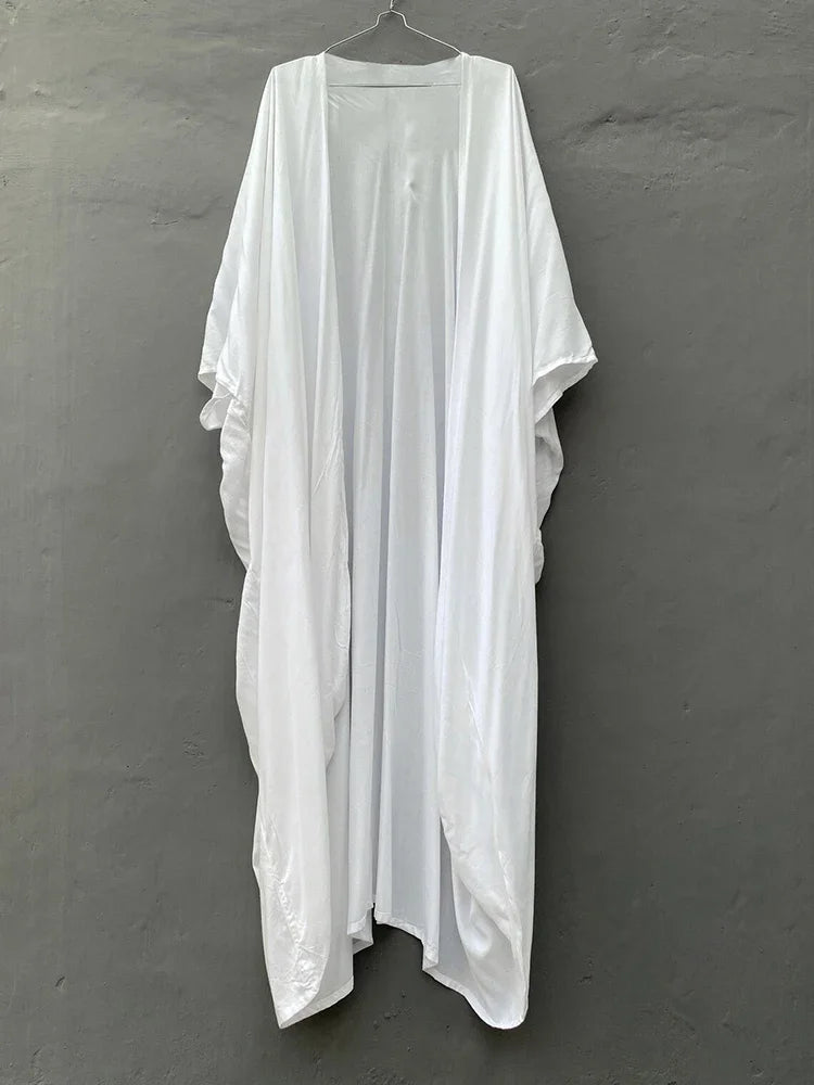 New Boho Beach Kimono Swimwear Women Cotton Holiday Summer Women's Tunic Beachwear Outfits Solid Oversize Cover-Ups