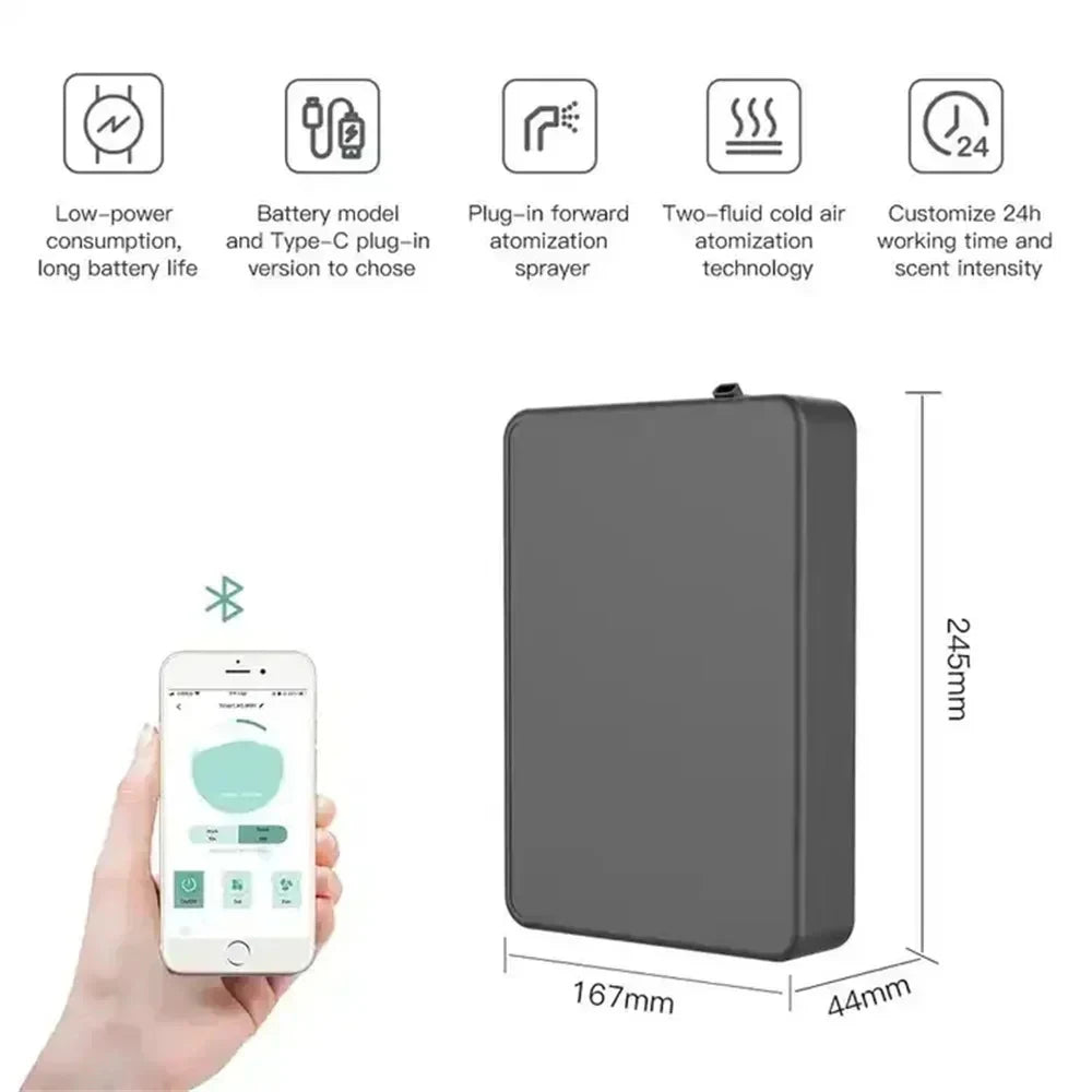 500ML Capacity Fragrance Diffuser Smart Scent Air Machine For Home Professional Waterless Essential Oil Diffuser Air FreshenerElectric DiffusersGoWisse.com