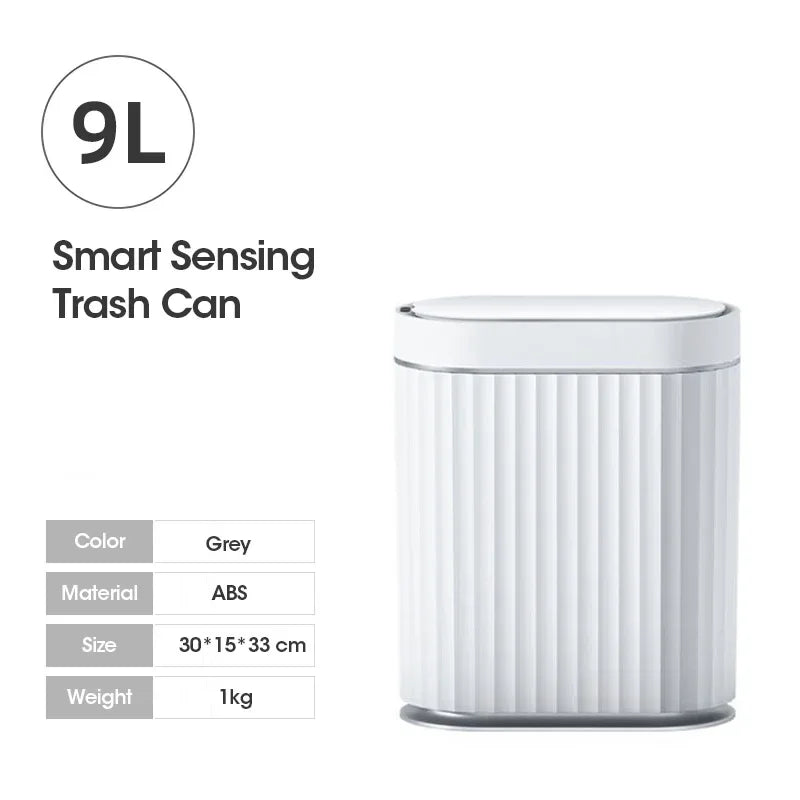7L/9L Smart Trash Can Electronic Automatic Smart Sensor Garbage Bin Household Toilet Waste Garbage Can for Kitchen Bathroom