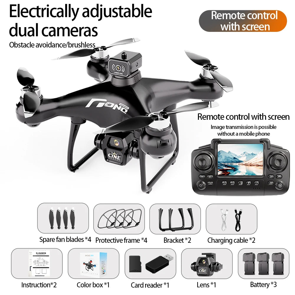 E55 Air Screen Control Drone Professional Wide RC Dron HD 4K Camera Foldable Helicopter Aircraft Quadcopter Drone Kid Gift Toys