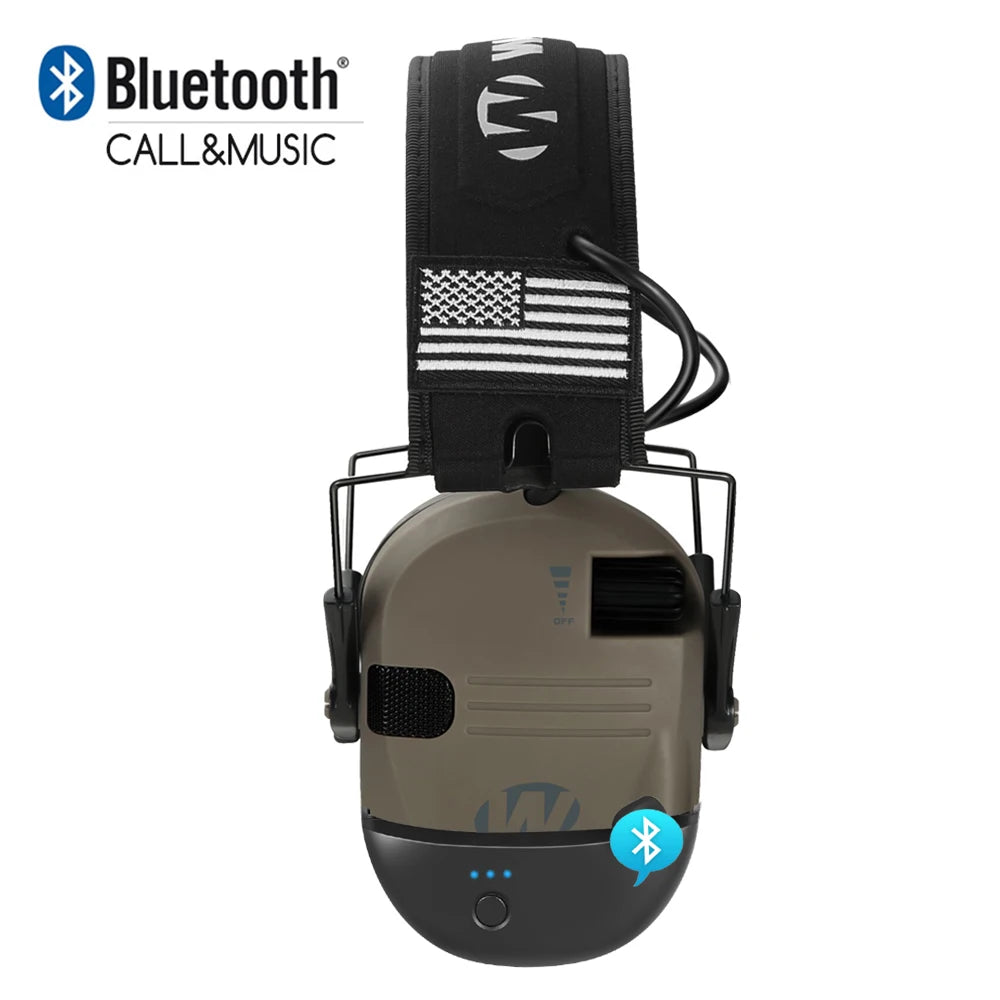 Bluetooth Tactical Electronic Shooting Earmuff Anti-noise Headphone Sound Amplification Wireless Hearing Protection Headset