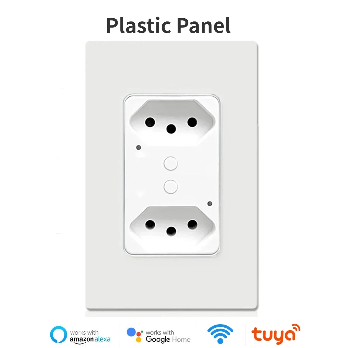 Melery Brazil WiFi Smart Wall Socket USB Tuya Electrical Plug Outlet PC/Glass Panel Alexa Google Home,Whole House Intelligence