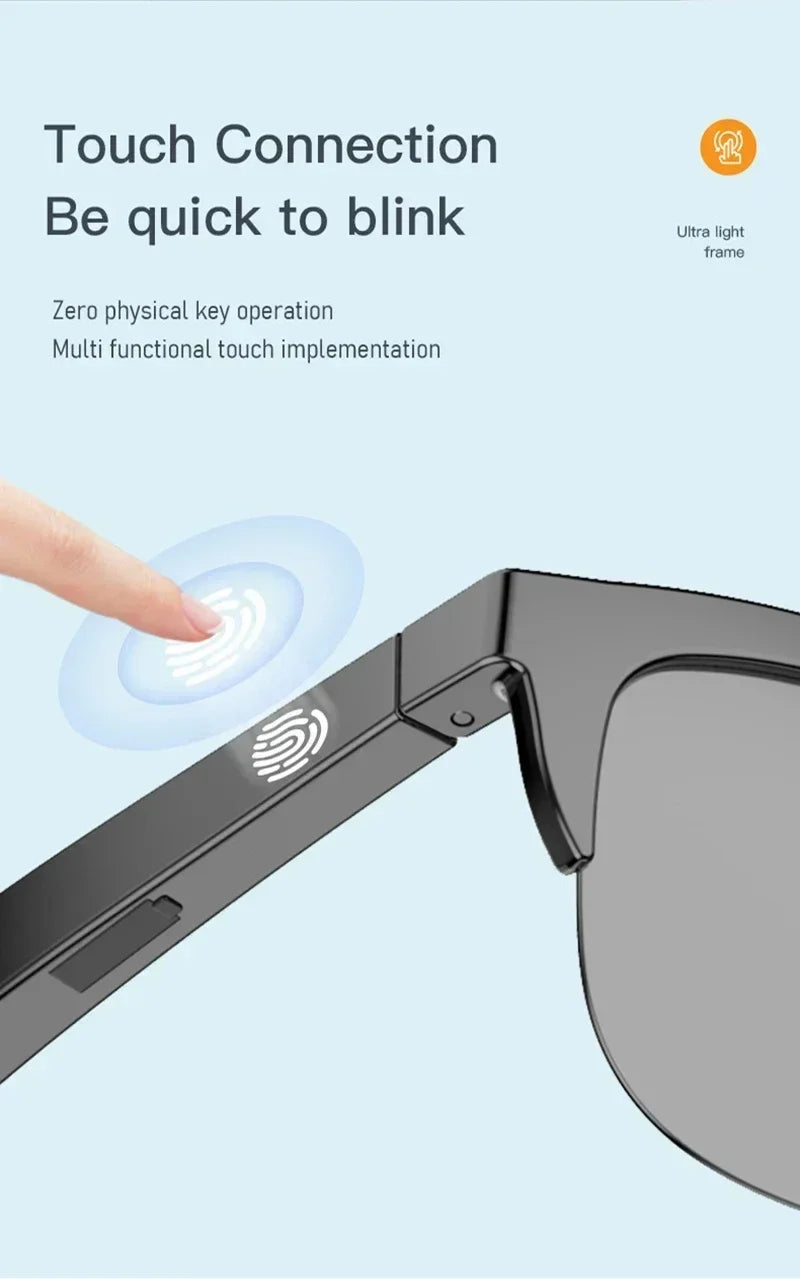 Xiaomi MIJIA Smart Sunglasses Glasses Waterproof Anti-UV Bluetooth Call Outdoor Sports Headphones HIFI Blue Light For Men Women