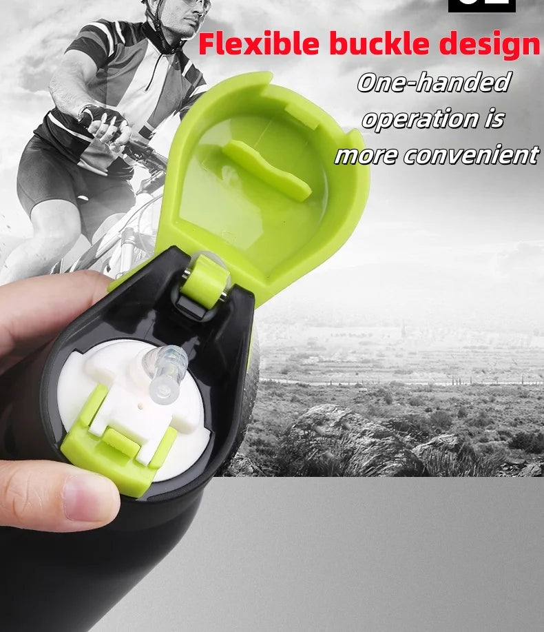 500ml Vacuum Stainless Steel Bicycle Water Bottle Thermal Insulation Cold Cup Cycling Accessories Bike Kettle for Hot Cold Drink