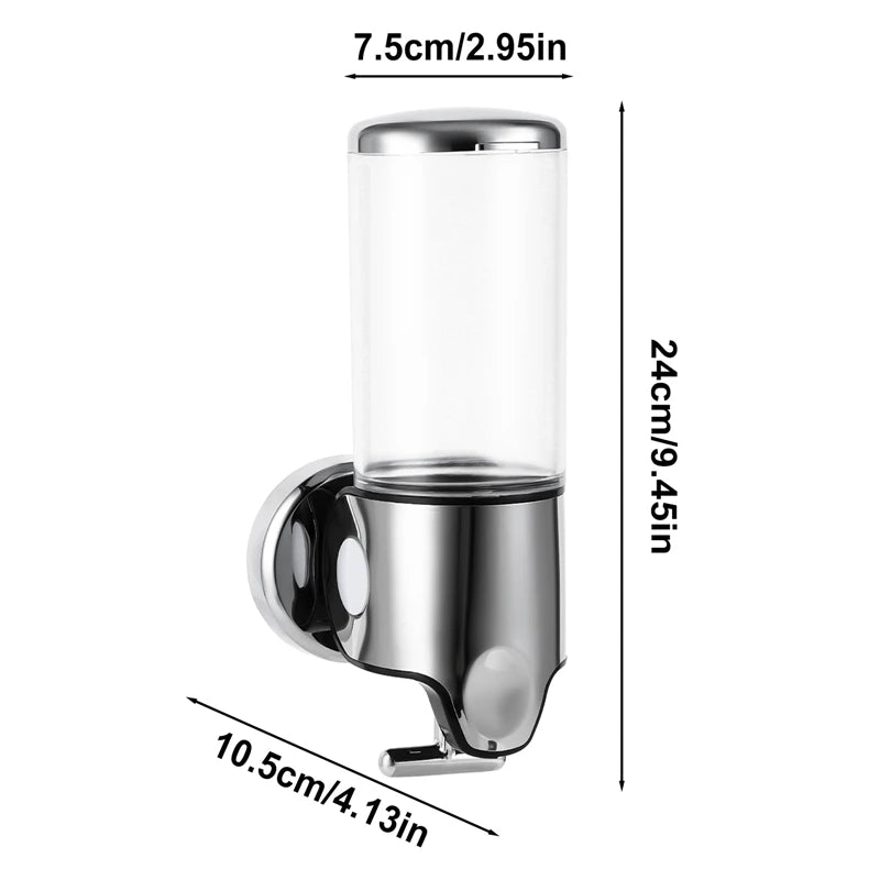 Hotel Soap Dispenser Manual Press Wall-mounted Punch-free Shower Gel Shampoo Hand Sanitizer Box Bathroom Decoration Accessories