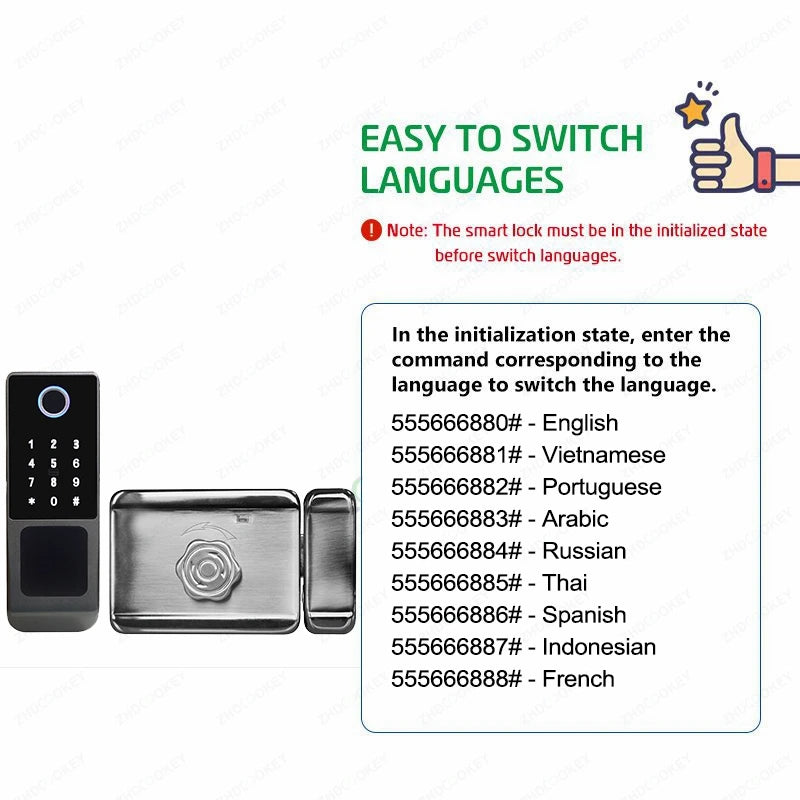 Outdoor Waterproof Tuya Smart Lock with Remote Control IC Card Digital Key-pad Electronic Biometria Security Lock For Gate Door
