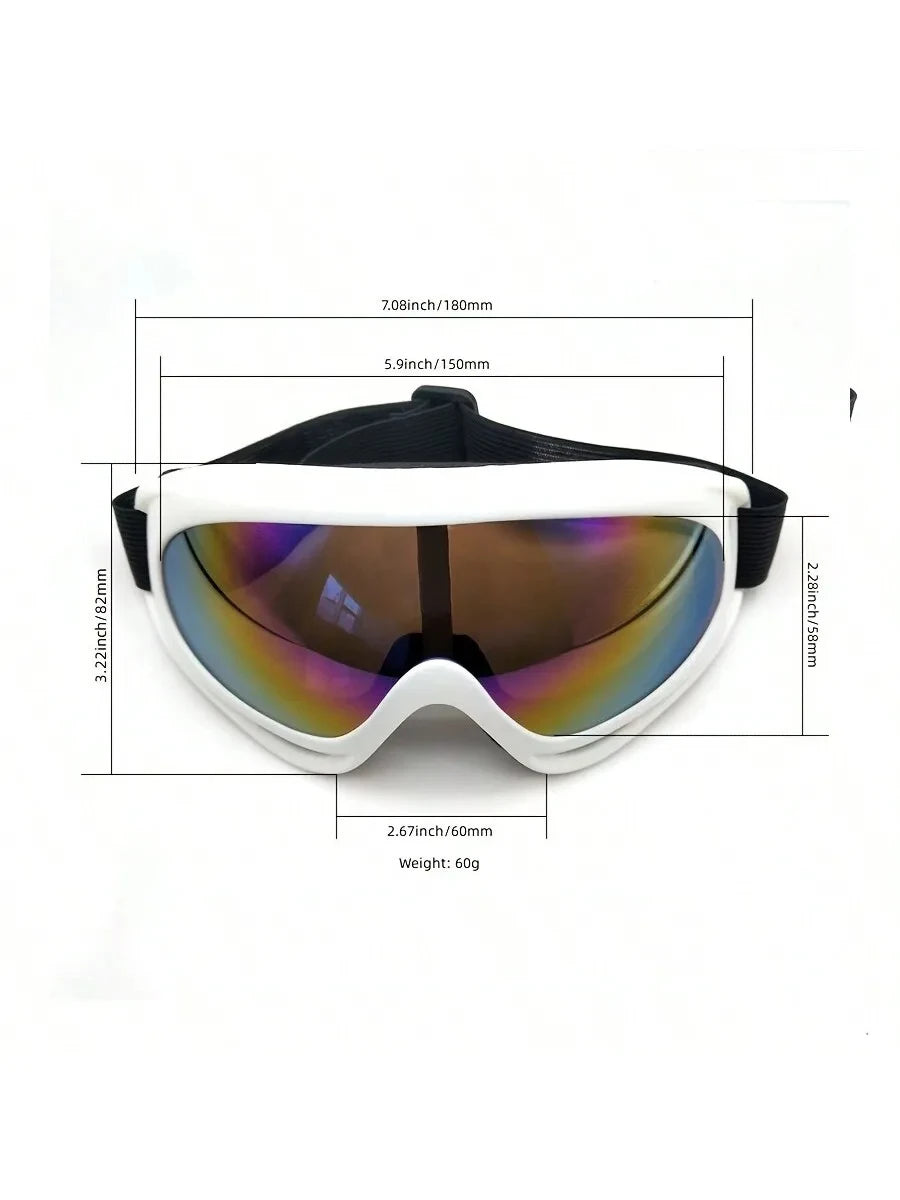 1pc Large Frame Polarized Ski Goggles For Men And Women, Windproof Snowproof UV Protection Anti-Fog Snowboard Goggles For Outdoo