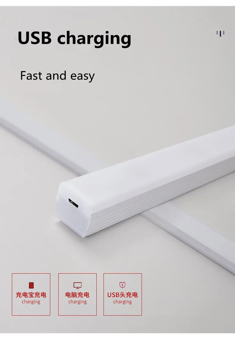 Motion Sensor led Light Wireless LED Night Light Type C Rechargeable Light Cabinet Wardrobe Lamp Staircase Backlight For Kitchen