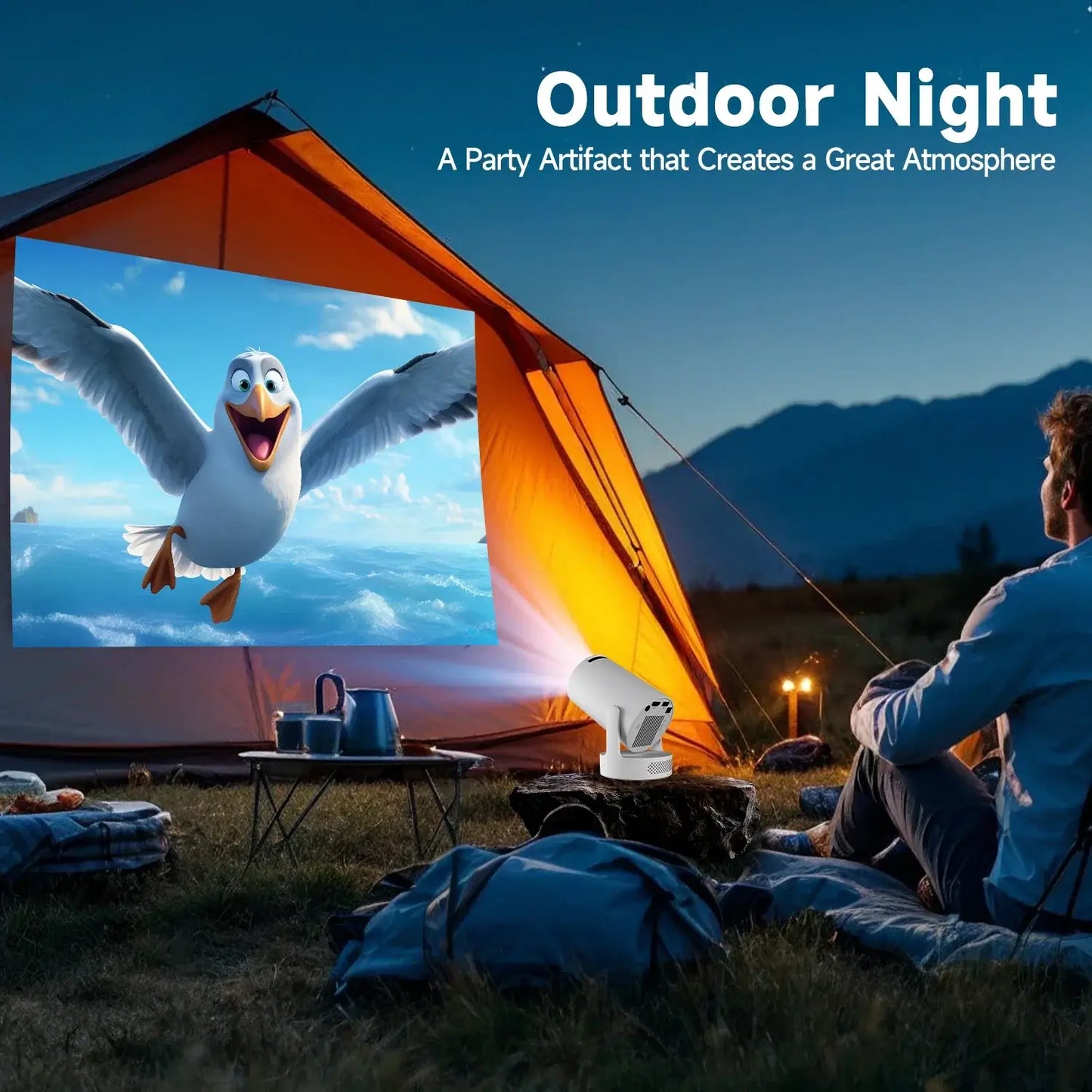 Magcubic HY300 Pro + Projector 4K 720P With 5W Speaker Android 11 8000 Lumens WiFi 6 BT5.4 Outdoor Video Home Theater ProjectorGoWisse.com