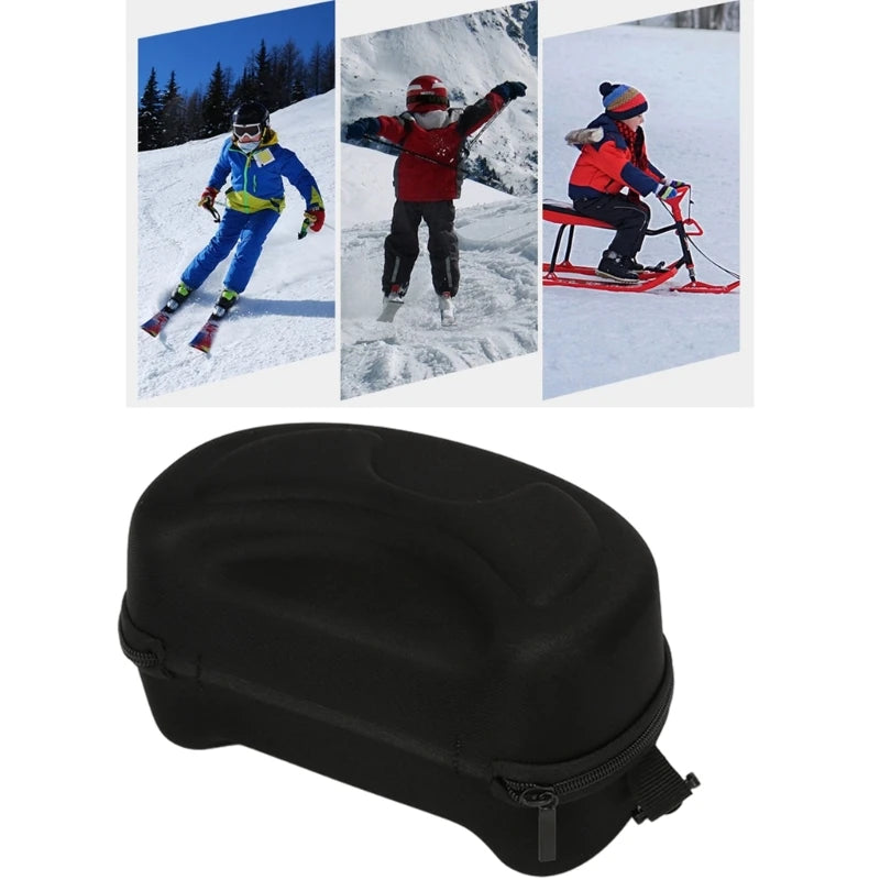 Snowboard Goggles Case with Carabiner Sports Glasses Case, Snowboard Goggles Box EVA Protective Box for Snow Eyewears