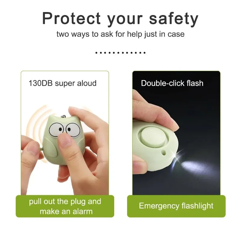 2025 Small and Easy To Carry Anti-attack Self-defence Alarm Rechargeable Battery Loud Key Chain 130db Personal Alarm