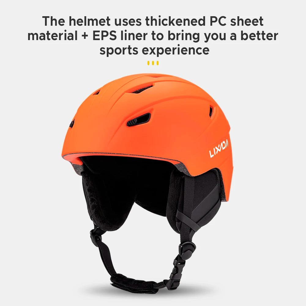 Ski Helmet Integrated Warm Snow Sports Helmet Adjustable Lightweight Comfortable Winter Snowboard Helmet with 14 Air Vent Holes